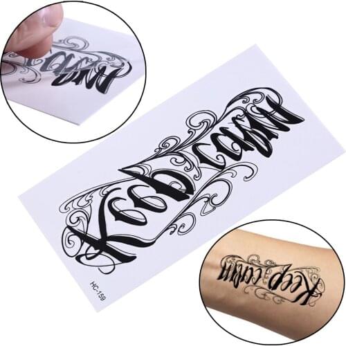 1pcs Fake Tattoo Body Art Sex Products Waterproof Temporary Tattoos For Men And Women 3d Letter Design Small Tattoo Sticker