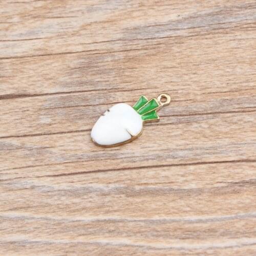 10pcs 10*22MM Kawaii Food Carrot Pendant Charms Gold Tone Plated Oil Drop Enamel Jewelry Ornament Accessories Earring Pendants