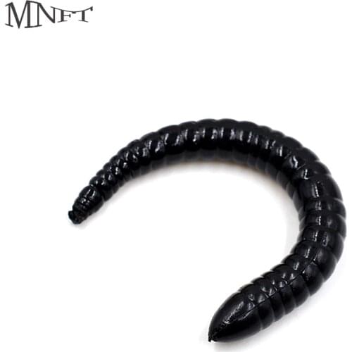 MNFT 20PCS Soft Lure Fishing Simulation Earthworm 8cm Black Bronw Worms Artificial Fishing Lure Tackle Bait