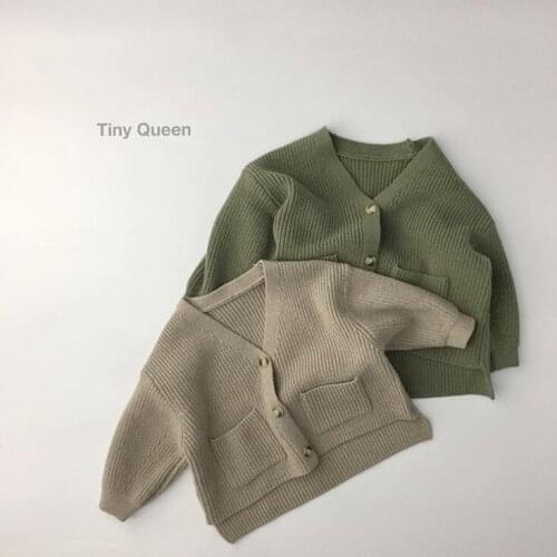 2021 New Arrival Girls Boys Knitted Sweaters Spring Full Sleeve Fashion Kids Cardigan Sweater 1-6 Years QS411