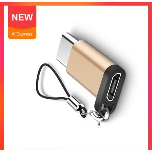 Mobile Phone Adapter Micro USB To Type-C Adapter For Xiaomi Charging Data Galaxy OTG Samsung USB Huawei Keychain Connector J1M1