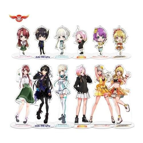 Anime D4DJ First Mix Aimoto Rinku Akashi Maho Acrylic Stand Figure Model Plate Display Desk Decor Cosplay Cartoon Birthday Gifts