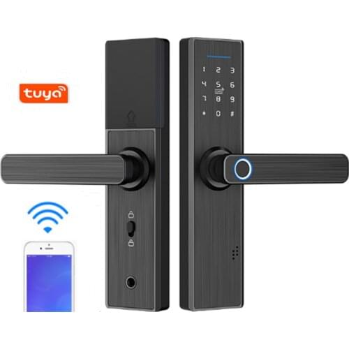 Qleung S804 Smart Fingerprint Lock Password Card Code Key WIFI Apartment TTlock Biometric Digital Door Lock