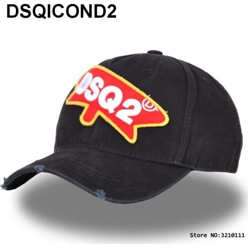 DSQICOND2 DSQ Cotton Baseball Caps ICON Letters High Quality Cap Men Women Customer Design DSQ Hat Black Cap Dad Hats