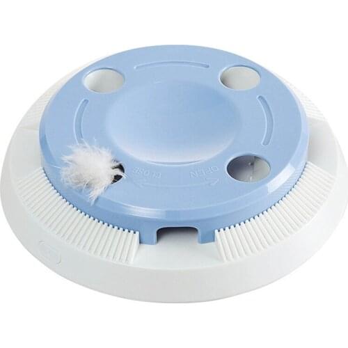 Electric Cat Toy Smart Teasing Cat Stick Crazy Game Spinning Turntable Cat Catching Automatic Turntable Cat Toy