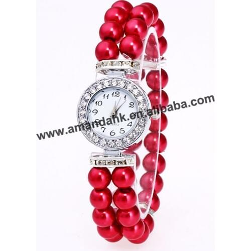 Hot Wholesale Women Bracelet Watch Natural Fashion Women Lady Quartz Watches Beads Analog Women Dress Watches