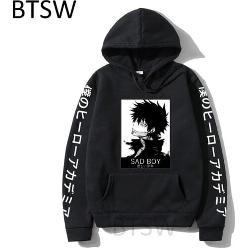 Dabi Boku No Hero Academia Men Women Hoodies Harajuku Sad Boy Cartoon Anime Clothing Sweatshirts BNHA MHA Graphic Streetwear