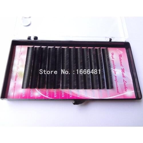 Individual Mink Eyelash Extension Soft Black Fake False Lash 8-13mm Mixed Length