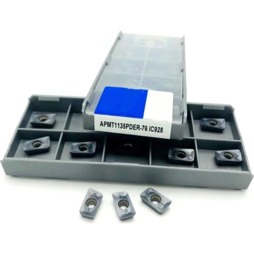 10 pieces APMT1135 PDER 76 IC928 carbide metal turning tool cutting tools CNC lathe milling tool turning tool insert APMT 1135