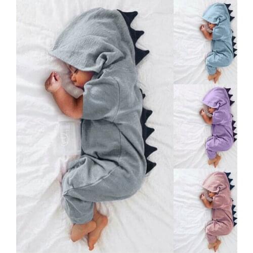 Baby Spring Autumn Clothes 3D Dinosaur Romper Newborn Infant Baby Boys Girls Jumpsuit Outfits Size 0-18M