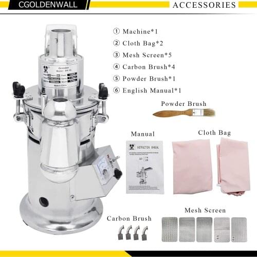 Electrical equipments Automatic Desk-Top Continuous Hammer Mill Herb Grinder Pulverizer 15Kg/h DF-15