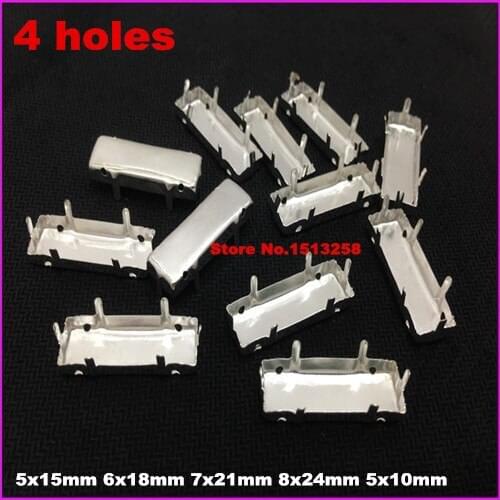 Baguette Shape Claw Setting For Rectangle Fancy Stone,acrylic rhinestones holder 5x15mm,6x18mm,7x21mm,8x24mm,10x30mm