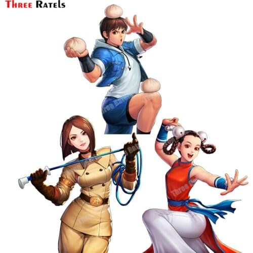 Three Ratels B594 Anime Game Kensou Sie Li Xiangfei And Whip KOF99 For Windshield Sticker Decor Waterproof Property Decals