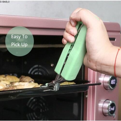 Stainless Steel Silicone Kitchen Tongs BBQ Clip Salad Bread Cooking Food Serving Tongs Kitchen Tools Cooking Heat-Resistant Ton