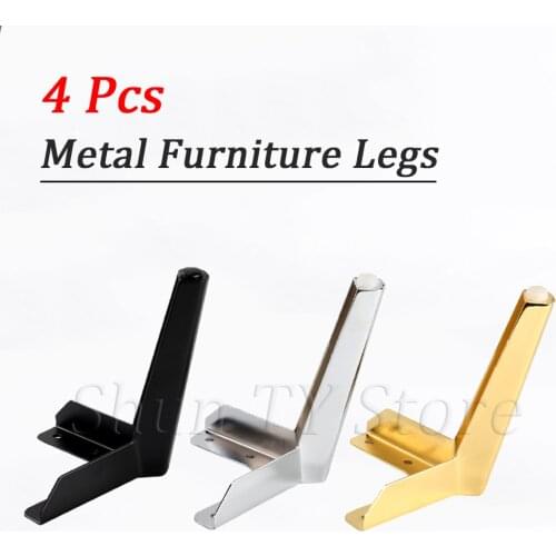 4 Pcs 8-15cm Iron Furniture Legs, Modern Style Coffee Table Legs Replacement for TV Stands Legs Sofa Living Room Cabinets Legs