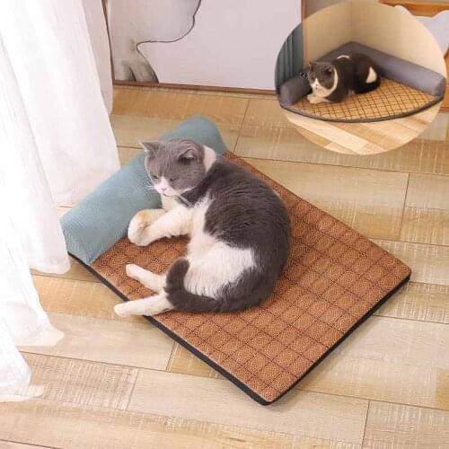 Dog Cooling Mat Summer Refreshing Cat Mat Washable Refreshing Dog Carpet Refrigerant Cold Bed For Dogs Cat Bed Nesk Pet Cushion
