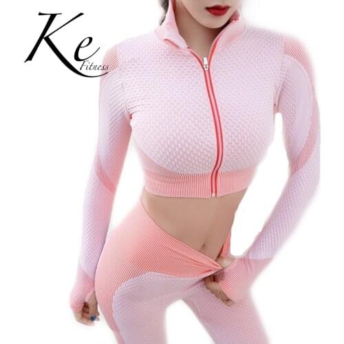 KE hot style yoga clothing suit women seamless tracksuit high waist slimming fitness sportswear two-piece suit sports set women