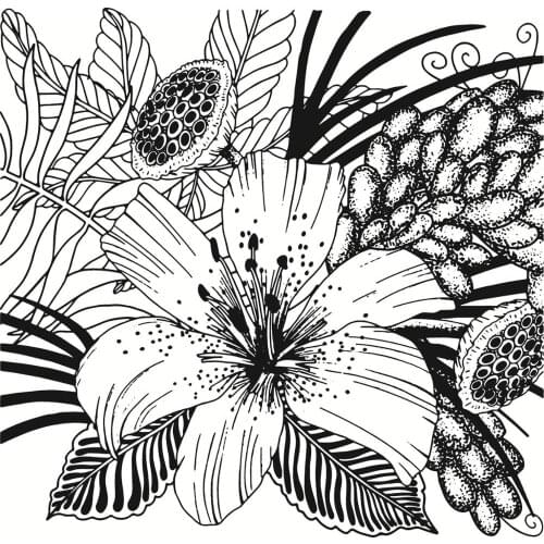 14x14 blossom Transparent Clear Stamps Silicone Seals for DIY scrapbooking photo album Card Making