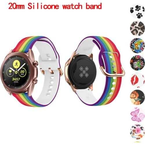 20mm watch band for samsung galaxy watch 3 41mm band active 2 strap for amazfit bip gts gtr honor watch magic 2 42mm bracelet