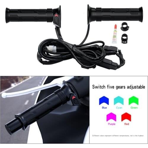 Intelligent Five-speed Temperature Control Handle Cover Motorcycle Modified Electric Heating Handle Cycling Heating Accessories