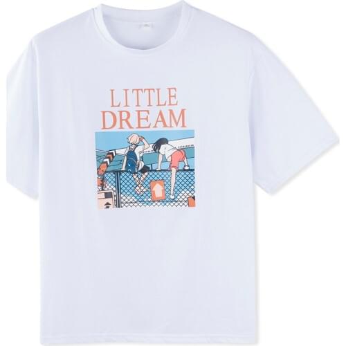 Neatie kiddie Summer Streetwear Short Sleeve T-shirt Women Tops Cartoon Letter Print White Casual Tops Tee Shirt Female Tshirt