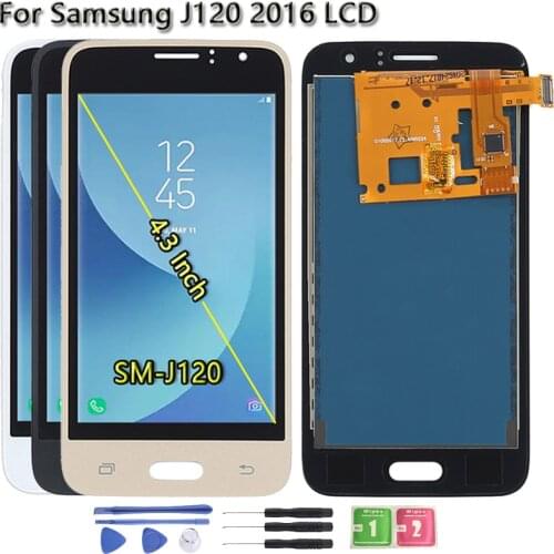 AAA Quality J1 2016 LCD For Samsung Galaxy j1 2016 J120 J120F J120G LCD Display Touch Screen Assembly For Galaxy j120 LCD Repair