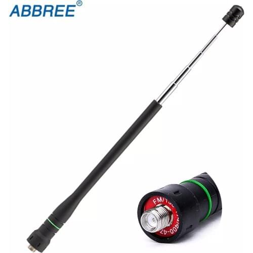 2PCS Abbree AR-775 Telescopic SMA-F Female Dual Band Antenna For Baofeng UV-5R UV-S9 Plus BF-888S UV82 UV-9R Plus Walkie Talkie