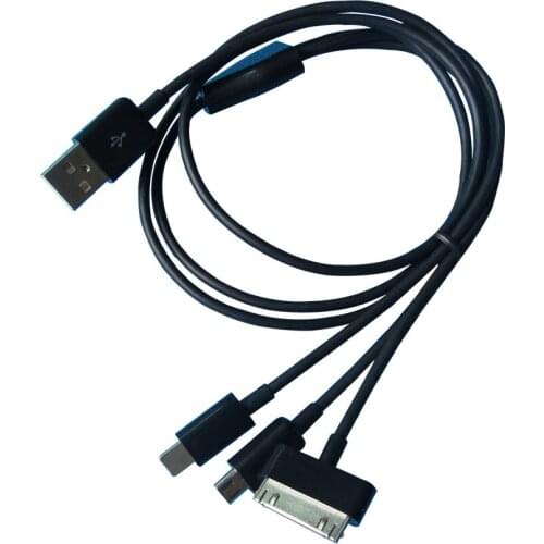 1meter 3 in 1 usb data charger cable for iphone 7s 4s and Android phones