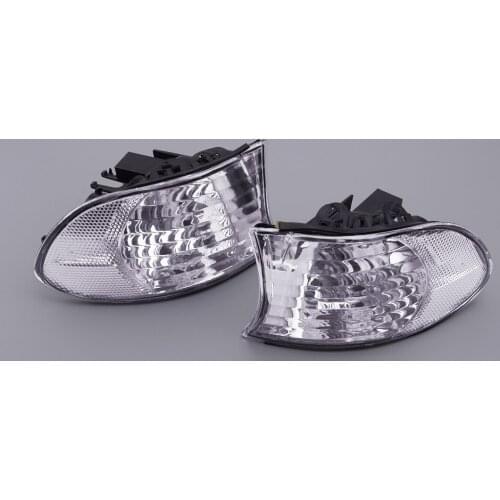 1 Pair Left Right Clear Front Corner Turn Signal Clear Lamp Light Housing fit for BMW 7 Series E38 LCI Facelift 1999-2000 2001