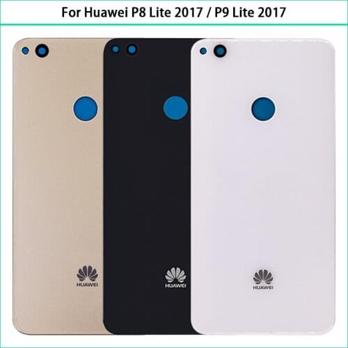 10PCS Original For Huawei P8 Lite 2017 / P9 Lite 2017 Glass Panel Battery Back Cover Rear Door Cover Housing Case Replacement