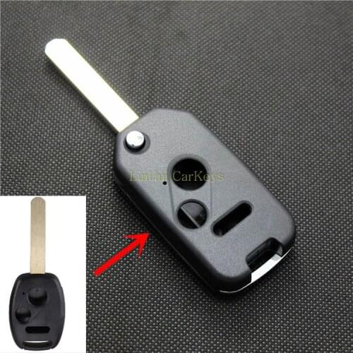 10 Pieces PINECONE for for HONDA FIT CRV CITY CIVIC ACCORD Key Case 2+1 Buttons Uncut Blade Modified Remote Key Cover Shell