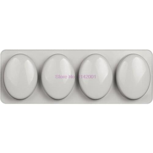 100pcs 4 Cavity Soap Molds Silicone Mold for Making Handmade Soap Lotion Bar Rectangle Oval Round Reusable Silicone Molds