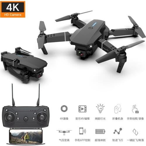 2021 New E88 Drone With Wide-Angle Hd 4K 1080P Dual Camera Height Maintaining Wifi Rc Foldable Quadrotor Drone Gift Boys Toy