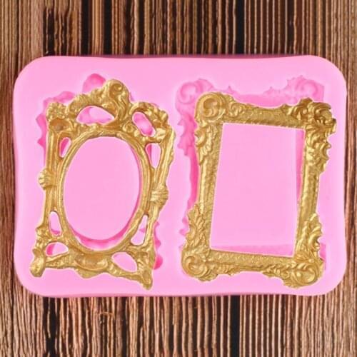 3D Frame Silicone Molds Relief Cake Border Fondant Mould Cake Decorating Tools Chocolate Gumpaste Candy Clay Moulds