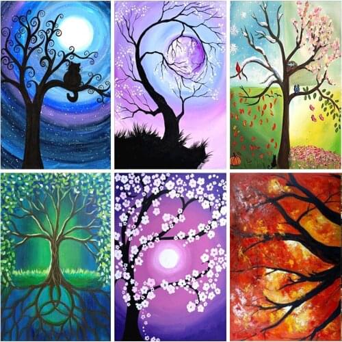5D DIY Diamond Painting Tree Embroidery Full Square Drill Full Round Mosaic Cross stitch Home Room Decoration Gifts Handmade