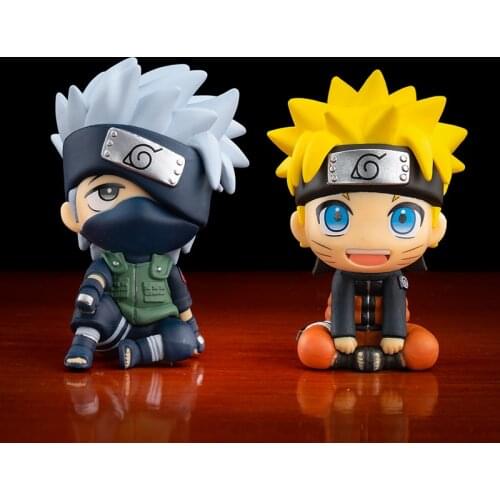8cm Naruto Q Ver. Anime Look Up Sitting Hatake Kakashi Uzumaki PVC Action Figure Model Collection Toys