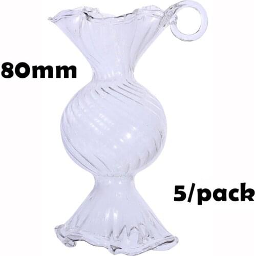 Promotion - Christmas Tree Xmas Ornaments Glass Decoration 80mm Hanging Candy Ornament, 5/Pack