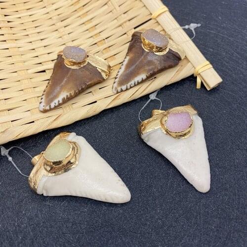 Acrylic Triangle Charm Pendant Inlaid Crystal Colorful Punk Retro Men and Women Handmade Necklace Bracelet Pendant Creative Gift