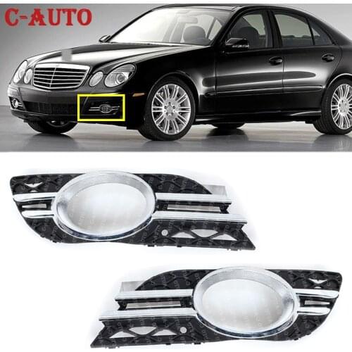 Car Front Fog Light Grill Cover Trim For Mercedes Benz E-CLASS W211 2007-2009 2118850822 2118850922 A2118851174 A2118851274