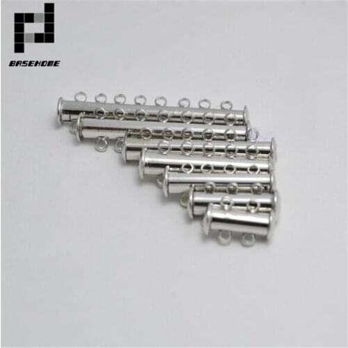 BASEHOME 5pcs/lot Strong Magnetic Slide Clasps Fitting Necklaces Bracelets End Clasps Connector For DIY Jewelry Making