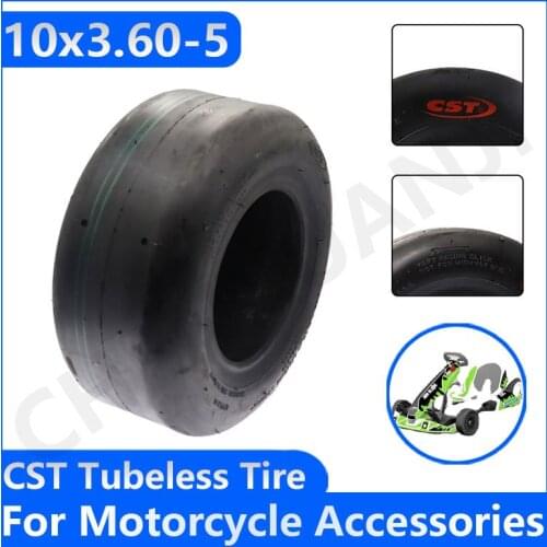 CST Tubeless Tire 10x3.60-5 Tire For 168 Go Kart 5 Inch Tyre Rear Tires Fit Drift Wheels Gokart TIRE