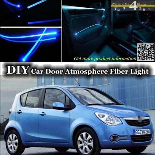 For Opel Onix For Chevrolet Prisma interior Ambient Light Tuning Atmosphere Fiber Optic Band Lights Inside Door illumination
