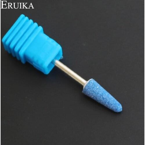 ERUIKA 1PC Blue Ceramic Stone Nail Drill Bit Corundum Matieral Electric Drill Apparatus For Manicure Accessory Nail Art Tools