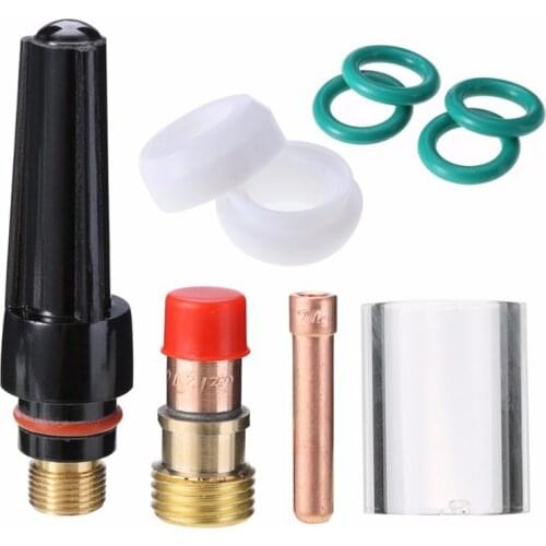 GTBL 10pcs/set New TIG Gas Lens Welding Torch #10 Pyrex Cup Kit For WP-17/18/26 3/32 INCH