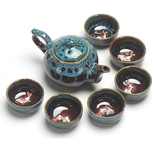 Ceramic Glaze Teacups Chinese Teaware Sets China Tea Set Teapot Teaset Gaiwan Set Tea Cups Of Tea Ceremony Master Teapot