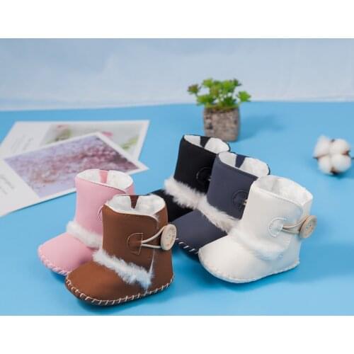 KIDSUN Baby Winter Snow Boots Warm Shoes Anti-slip Flat Soft-sole Ankle Newborn Infant Boy Girls Baby Crib Toddler Booties