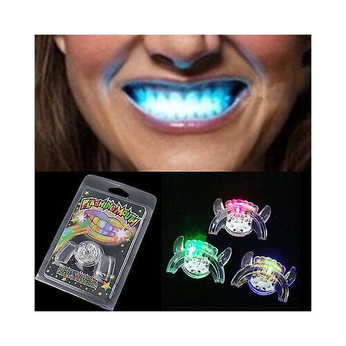 Flashing LED Light Up Mouth Braces Piece Glow Teeth For Halloween Party Rave Festive Party Supplies