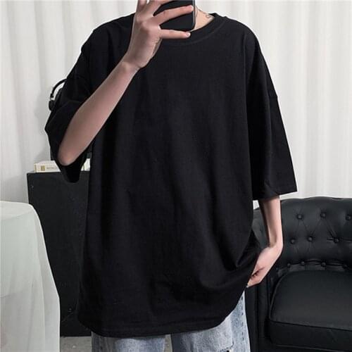 Fashion Mens T-shirt Half Sleeve Sample Solid Tops For Male Fitness Loose Simple Tshirts Harajuku O-neck Shirts Designer Tees
