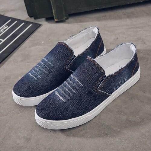 2019 Canvas Loafers Shoes Slip on Men Casual Shoes Summer New Breathable Fashion Soft Flat Driving Shoes chaussure homme X4-85