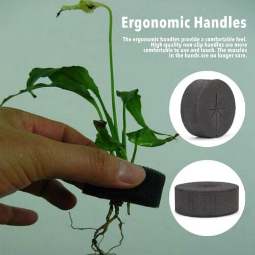 30pcs Hydroponic Supplies - Garden Clone Collars Neoprene Inserts Sponge Block For 2 Inch Net Pots Hydroponics System Fertilizer